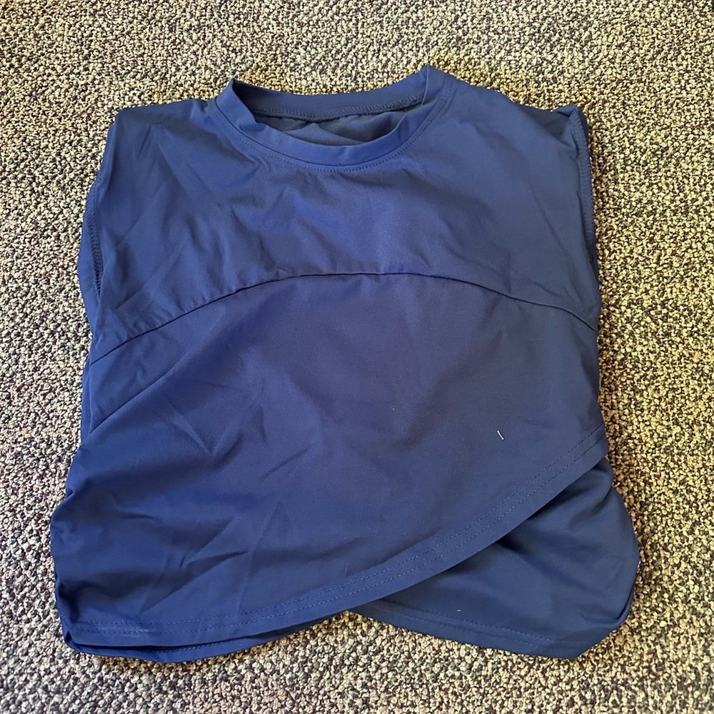 Women's Blue Top with Blue Pant Free people set